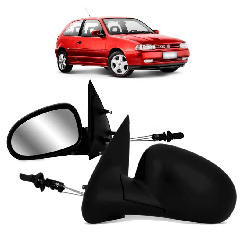 Retrovisor Gol Parati Saveiro G2 Bola 1995 A 1999 4 Portas Lado Esquerdo Regulador Manual