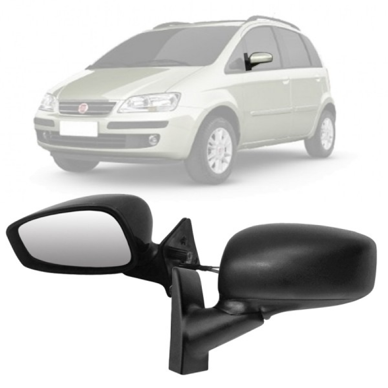Retrovisor Idea 2007 A 2011 Lado Esquerdo Regulador Manual(c29715)