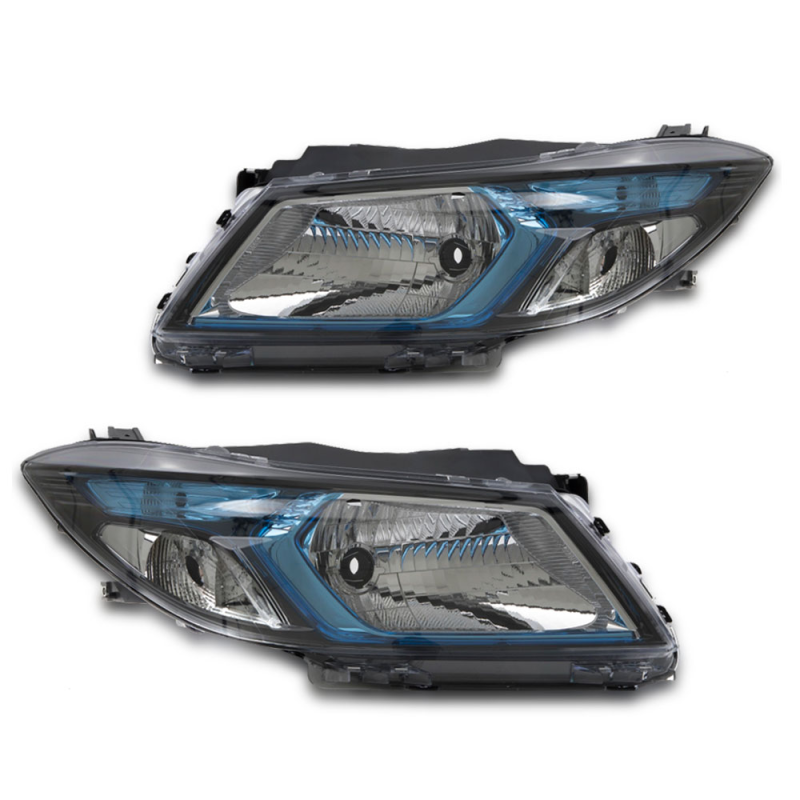 0160772 Farol Original Onix Prisma 2012 A 2016 Lado Direito Com Moldura Azul