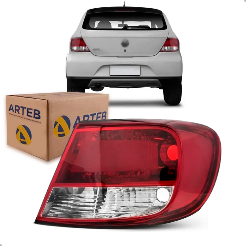 0460416 Lanterna Traseira Original Gol G5 2009 A 2012 Lado Direito Cristal