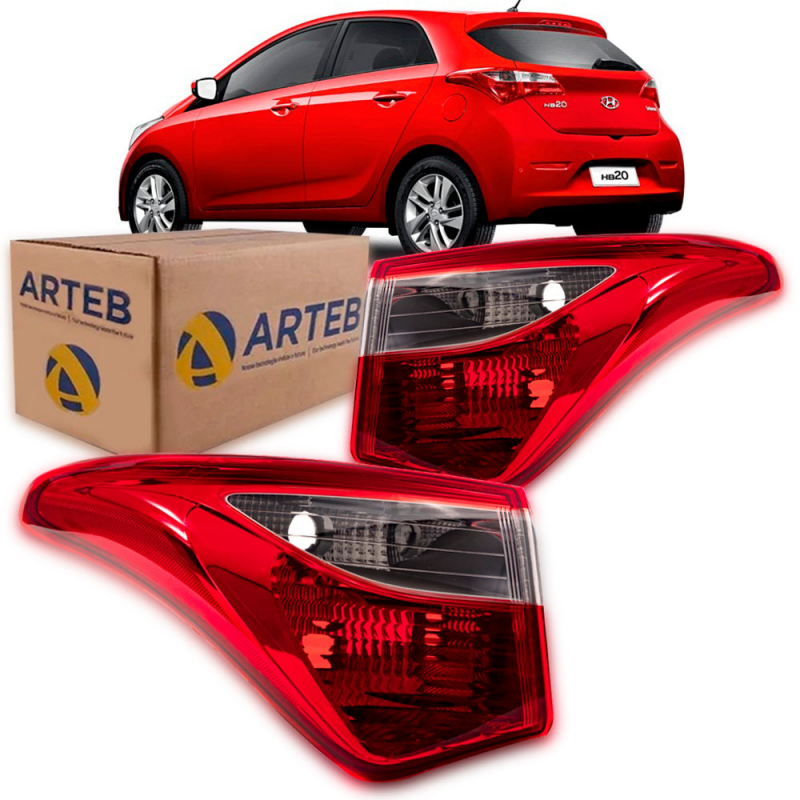 0460471 Lanterna Traseira Original Hb20 Hatch 2012 A 2019 Lado Esquerdo Canto