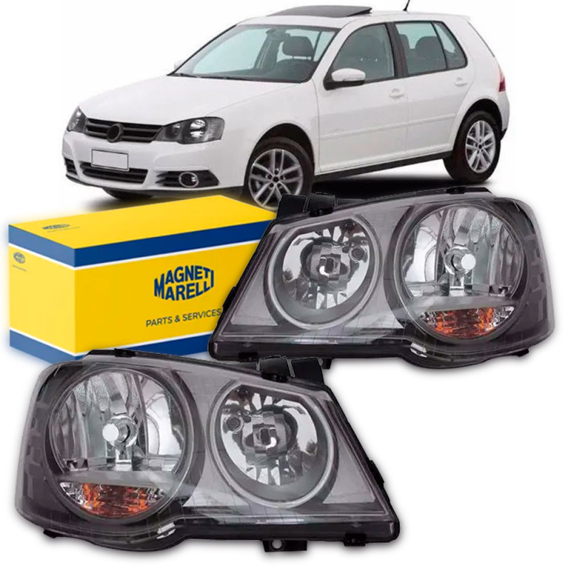 Farol Original Golf 2007 A 2013 Lado Direito Fume