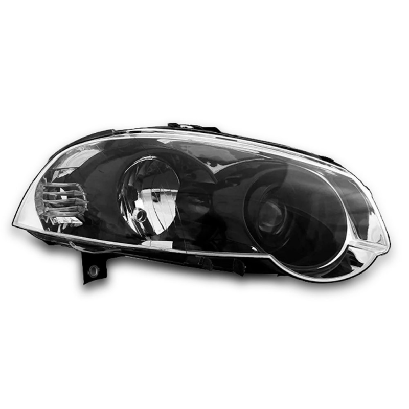 Farol Original Palio Strada Trekking 2009 A 2016 Lado Esquerdo Cromado Aro Preto