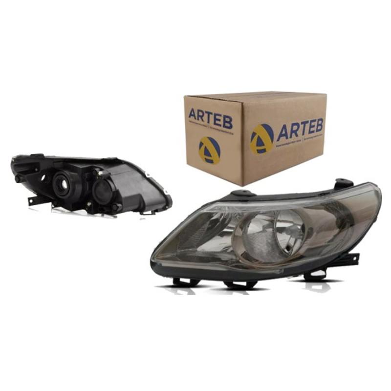 0160795 Farol Original Gol Saveiro Voyage G5 2009 A 2012 Lado Esquerdo Foco Duplo Fume Cup. Vw