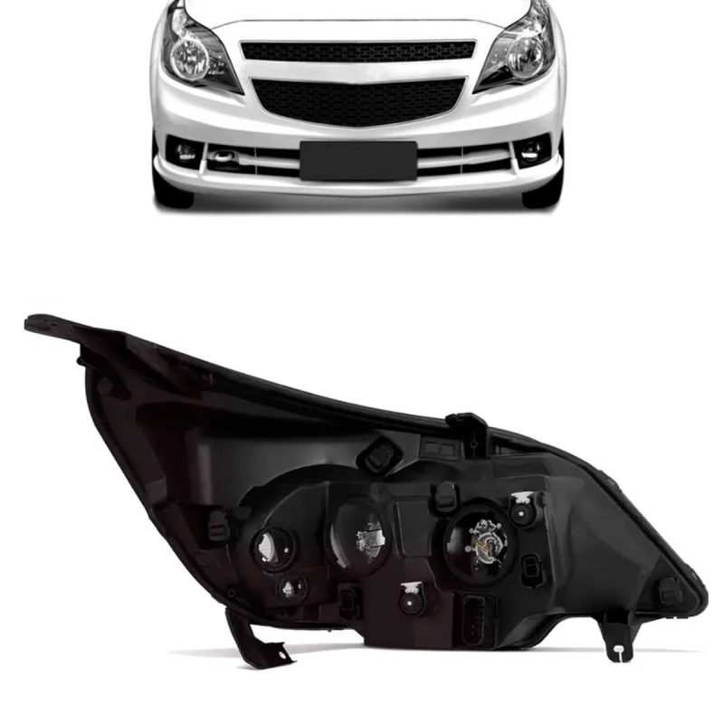 Farol Agile 2009 A 2013 Montana 2011 A 2022 Lado Esquerdo Cromado (c064701) (r20067)