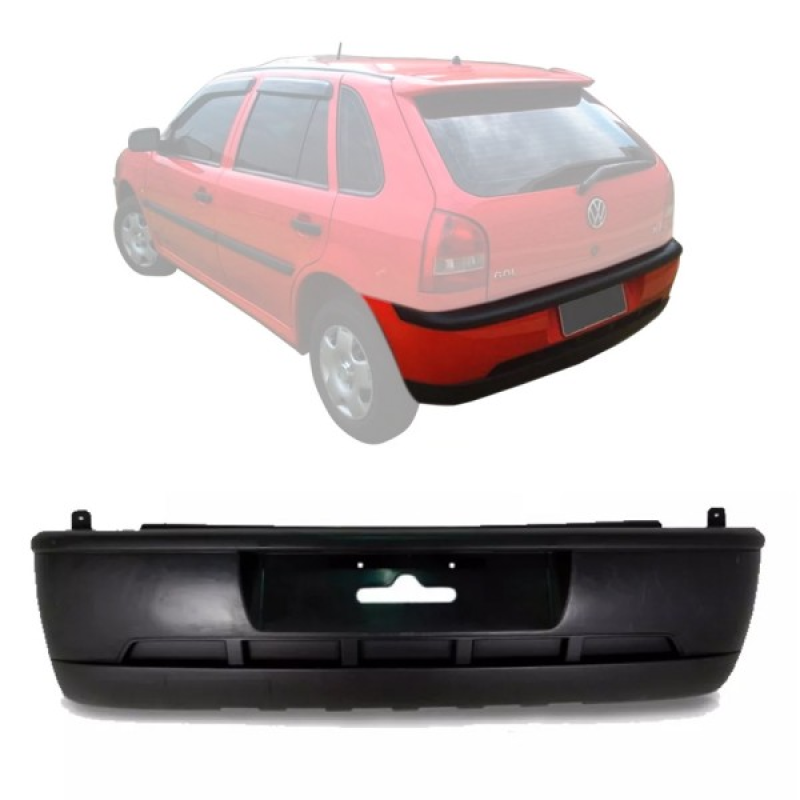 Parachoque Traseiro Gol G3 Fase 2 2003 A 2005 Para Pintura E Preto Textura (c41740)