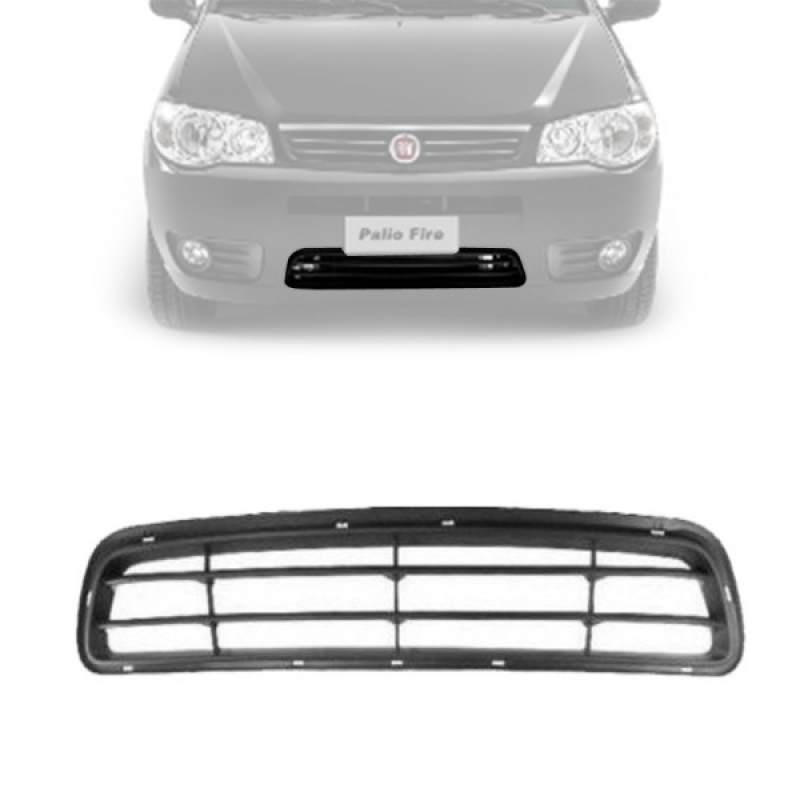 Grade Do Parachoque Palio Siena 2010 A 2016 Economy Central Cinza (r16667)