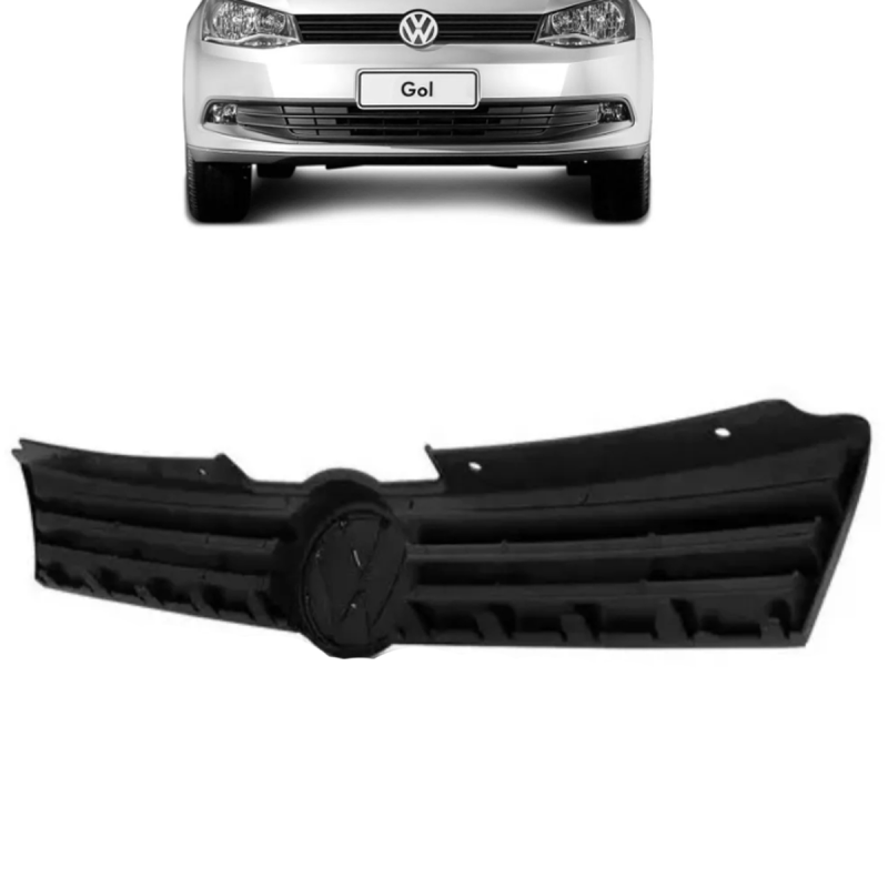 Grade Do Radiador Gol Voyage G6 2013 A 2016 Preta Texturizada