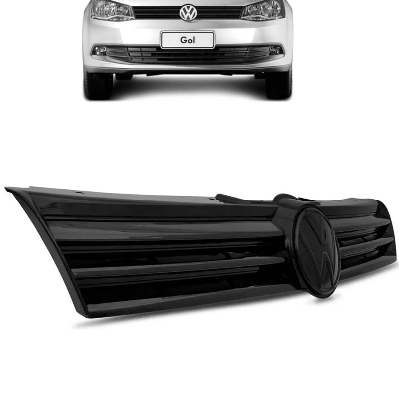 Grade Do Radiador Gol Voyage G6 2013 A 2016 Preta Texturizada