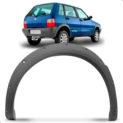 Moldura Da Lateral Traseira Uno Way 2004 A 2012 Cinza Lado Direito