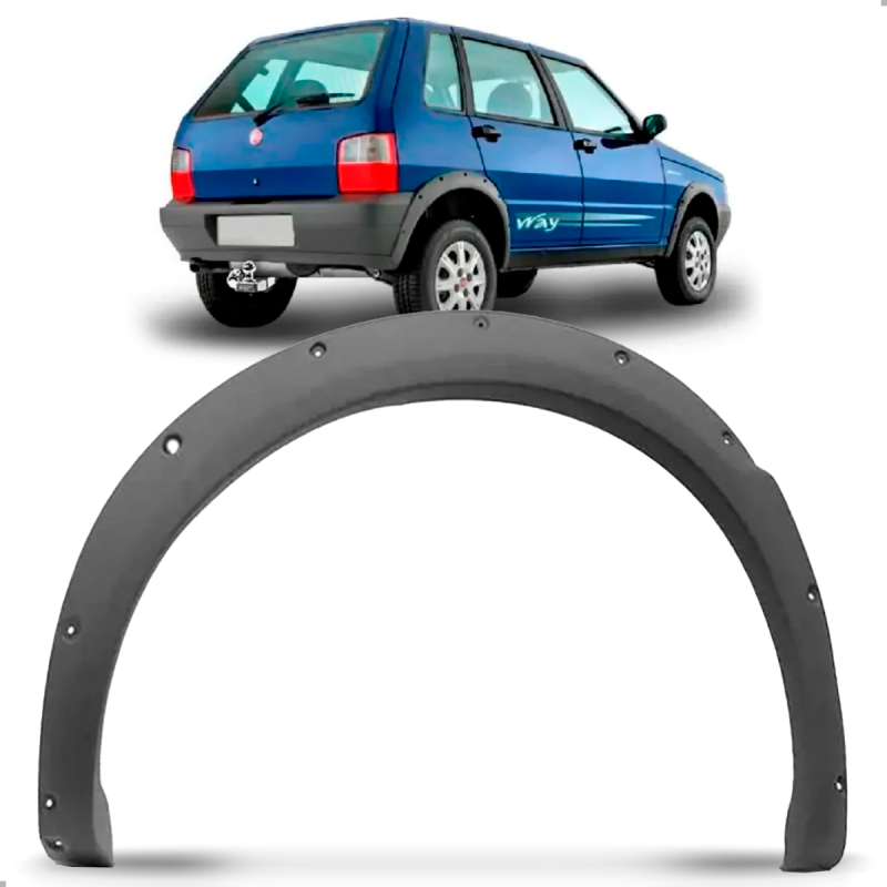 Moldura Da Lateral Traseira Uno Way 2004 A 2012 Cinza Lado Direito
