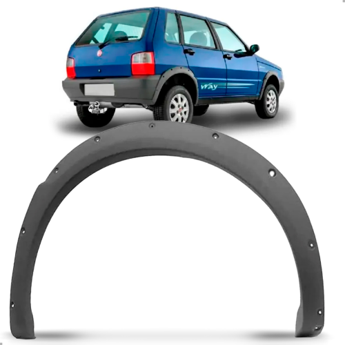 Moldura Da Lateral Traseira Uno Way 2004 A 2012 Cinza Lado Esquerdo