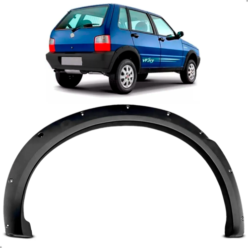 Moldura Da Lateral Traseira Uno Way 2004 A 2012 Preto Lado Esquerdo