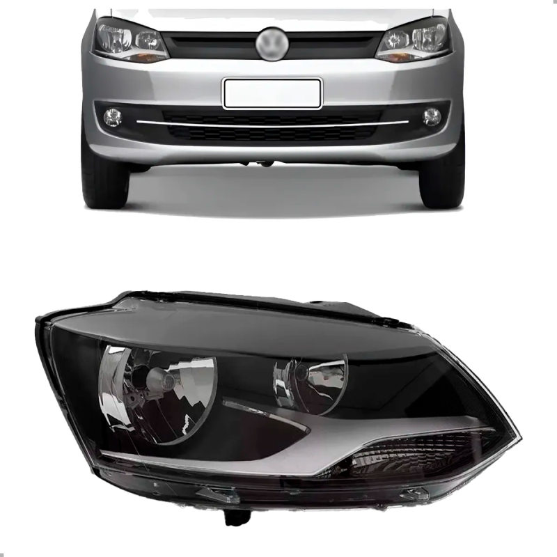 Farol Crossfox Fox Spacefox 2010 A 2014 Lado Direito Foco Duplo (r18428)