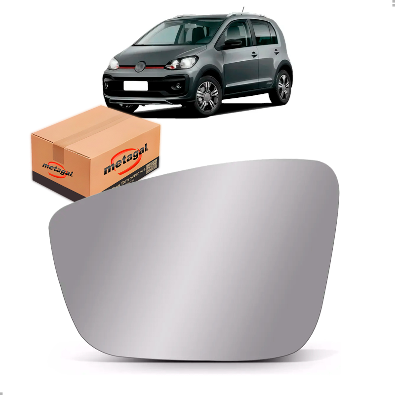 Lente Do Espelho Retrovisor Original Up 2014 A 2022 Lado Esquerdo