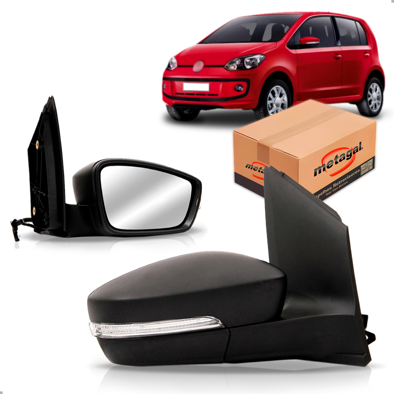 Retrovisor Original Up 2014 A 2022 Lado Direito Regulador Eletrico Com Pisca