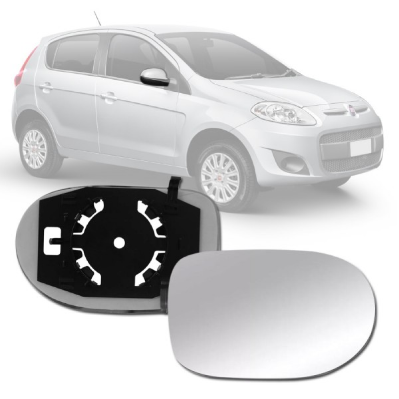 Lente Do Retrovisor Com Base Original Palio 2012 A 2016 Grand Siena 2012 A 2022 Lado Direito