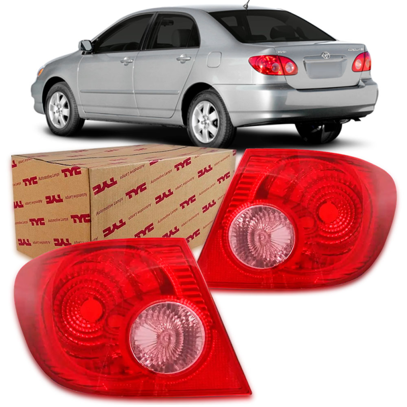 Lanterna Traseira Corolla 2005 A 2008 Lado Esquerdo Canto Re Rosa (r15367)