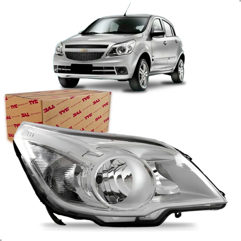 Farol Agile 2009 A 2013 Montana 2011 A 2022 Lado Direito Cromado (r21216)