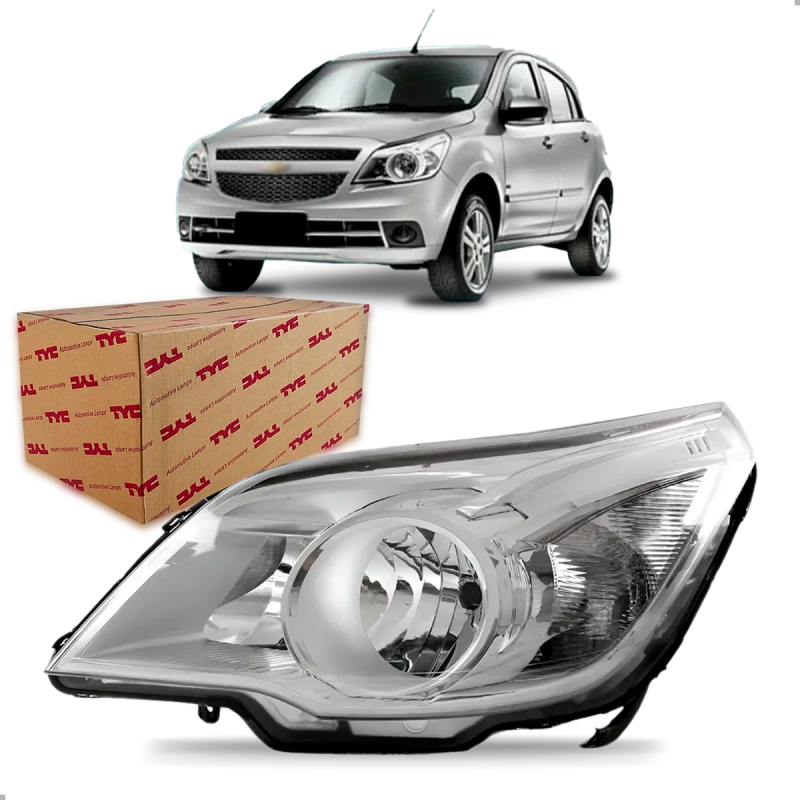 Farol Agile 2009 A 2013 Montana 2011 A 2022 Lado Esquerdo Cromado (r21217)