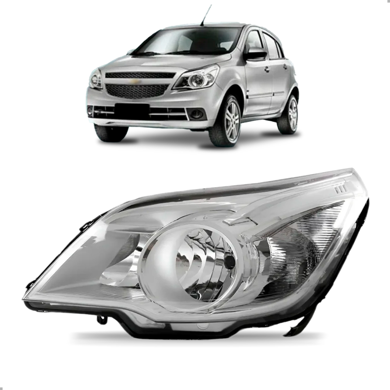 Farol Agile 2009 A 2013 Montana 2011 A 2022 Lado Esquerdo Cromado (r21217)