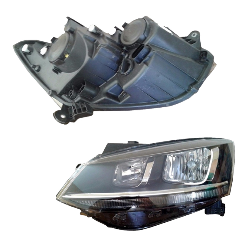 0160829 Farol Original Fox Spacefox Crossfox 2015 A 2022 Lado Esquerdo Friso Cromado