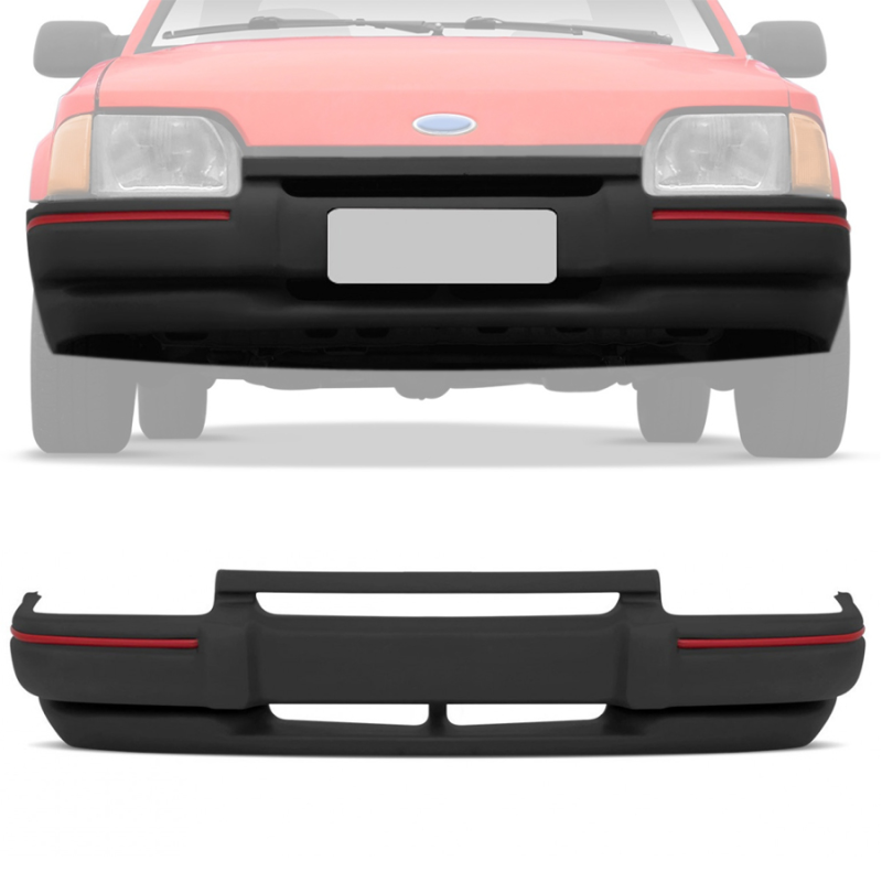 Parachoque Dianteiro Escort Hobby 1990 A 1996 Cinza Texturizado