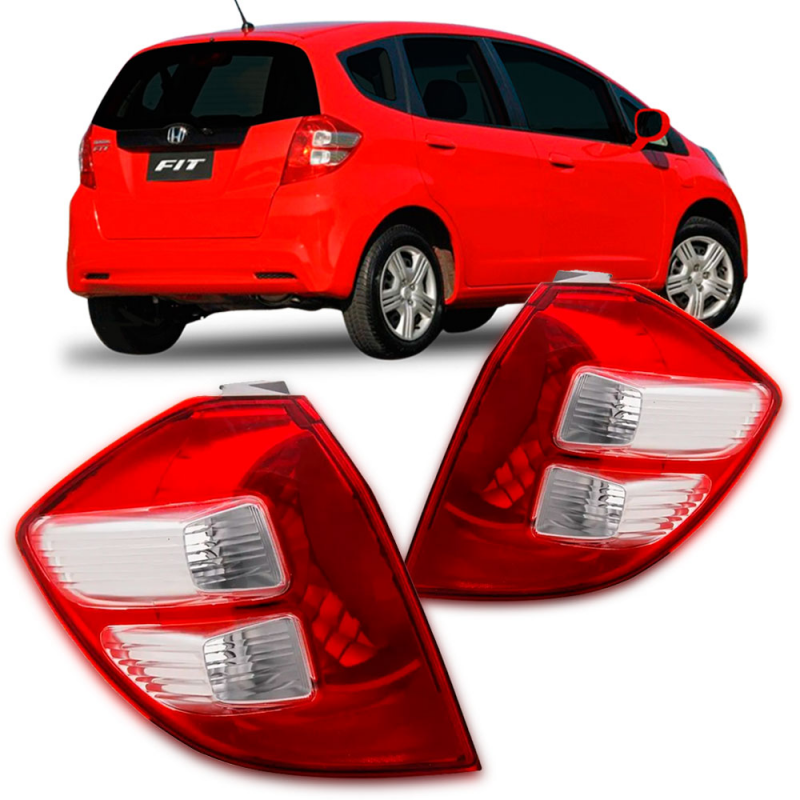 Lanterna Traseira Fit 2009 A 2014 Lado Esquerdo Bicolor (r24473)
