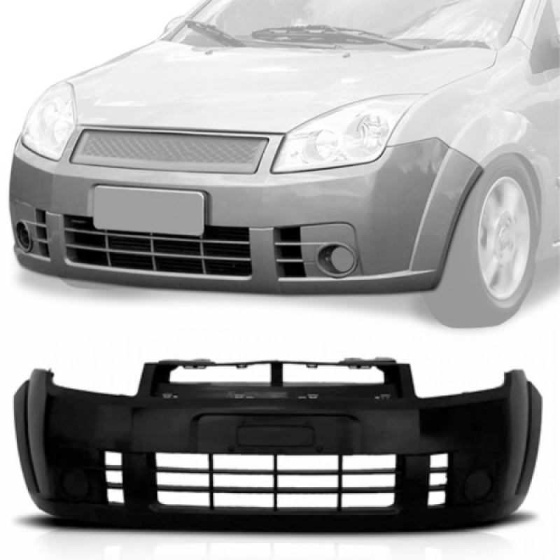 Parachoque Dianteiro Fiesta 2008 A 2010 Para Pintura Sem Furo Para Farol Auxiliar (c042308)