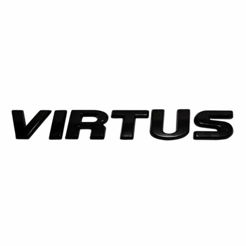 Emblema Volks Palavra Virtus 2018 A 2022 Preto Brilhante