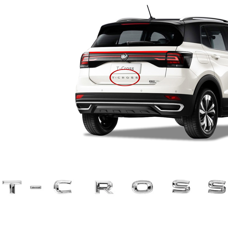 Emblema Volks Palavra T-cross 2019 A 2022 Cromado