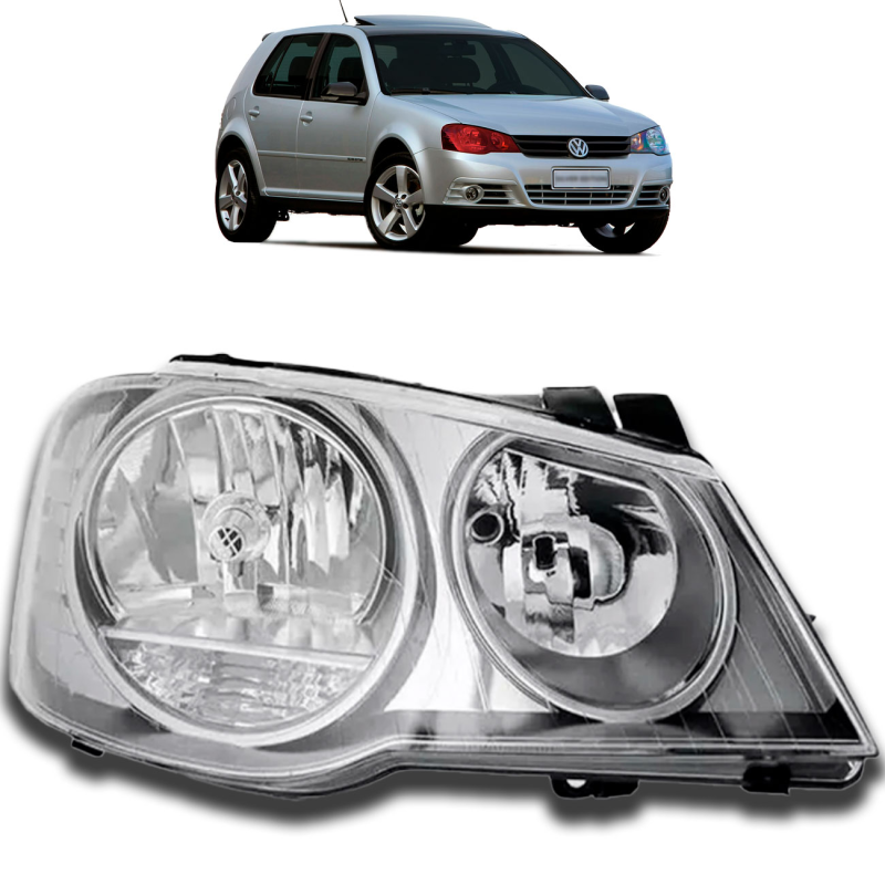 Farol Golf 2008 A 2013 Lado Direito Cromado (22552)