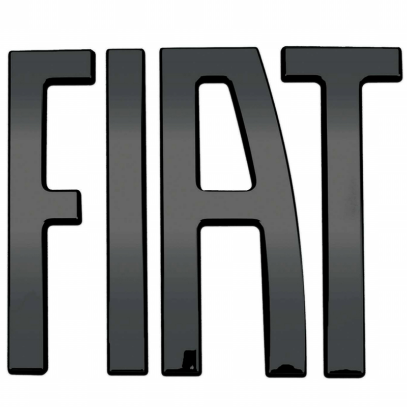 Emblema Fiat Mala Cronos 2017 A 2022 Preto Brilhante