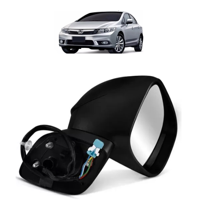 Retrovisor Civic 2012 A 2015 Lado Direito Regulador Eletrico Com Pisca