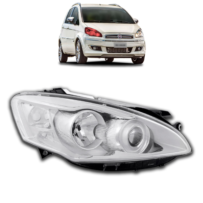 (r18628)farol Idea 2011 A 2016 Lado Direito Cromado (c051189)
