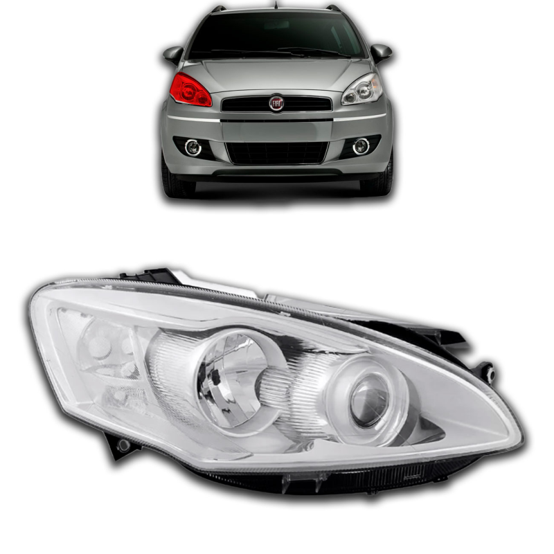 (r18628)farol Idea 2011 A 2016 Lado Direito Cromado (c051189)