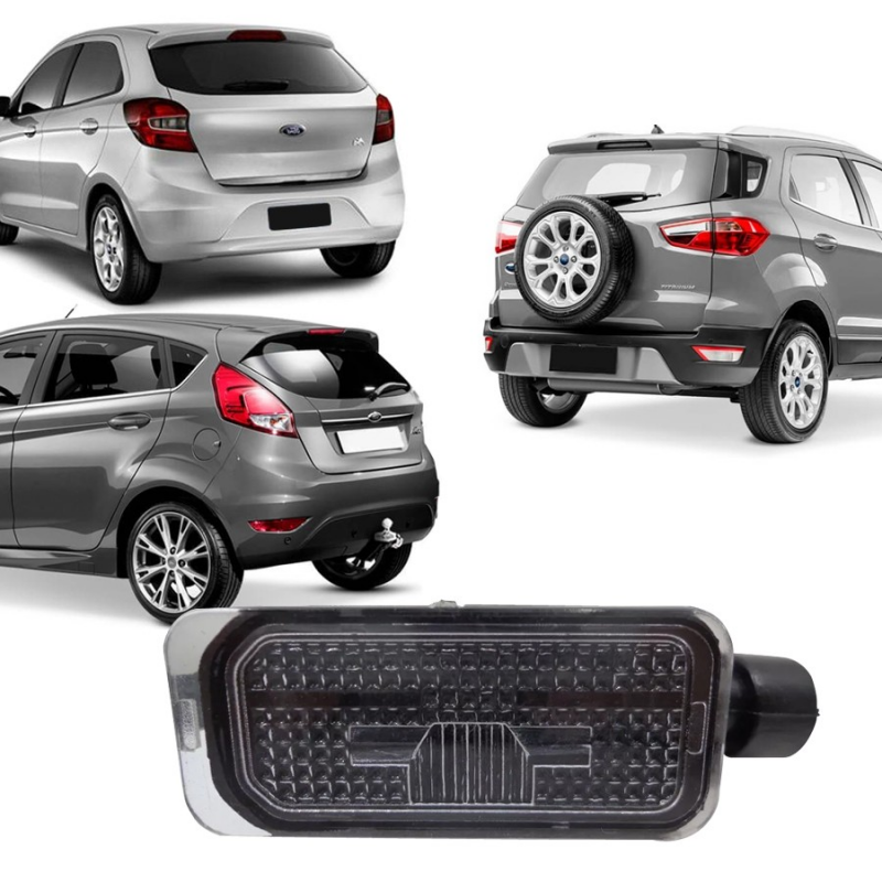 Lanterna De Placa Ecosport Ka New Fiesta 2013 2014 2015 2016 Com Soquete Lado Esquerdo