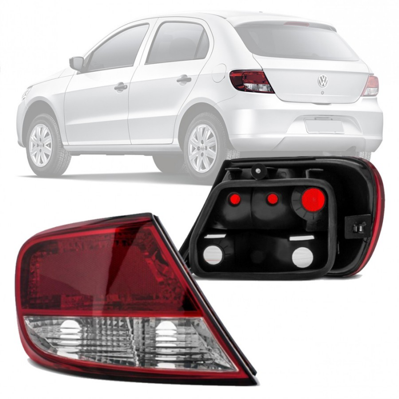 Lanterna Traseira Gol G5 2009 A 2012 Lado Esquerdo Cristal(c46206)