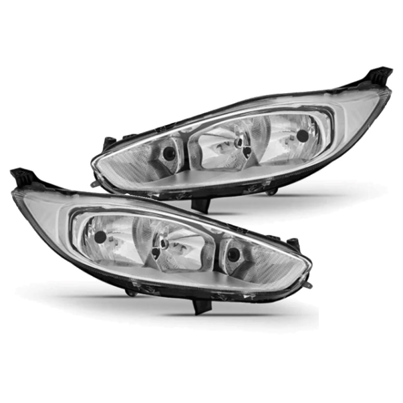 Farol New Fiesta Hatch 2013 A 2016 Lado Esquerdo Cromado (r24581)