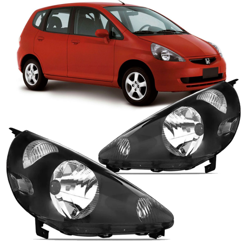 Farol Fit 2003 A 2008 Lado Direito Masc Negra (r22572)