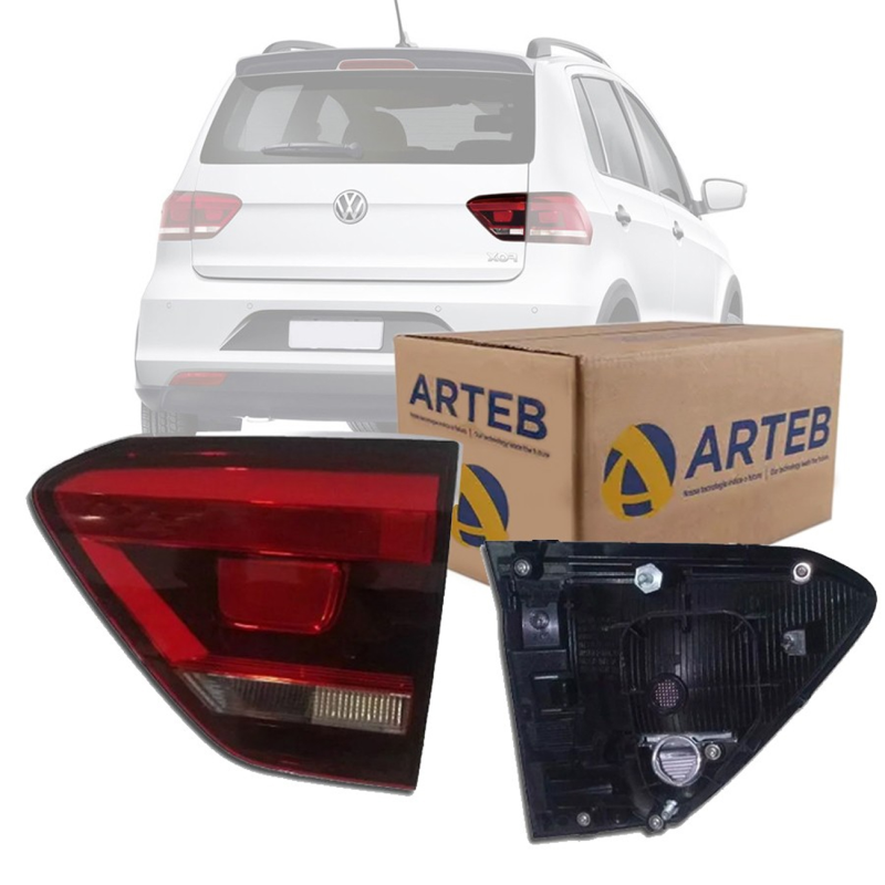 0460506 Lanterna Traseira Original Fox 2015 A 2022 Lado Direito Tampa Fume
