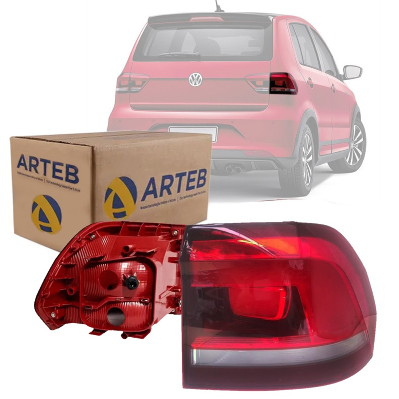 0460502 Lanterna Traseira Original Fox 2015 A 2022 Lado Direito Canto Fume