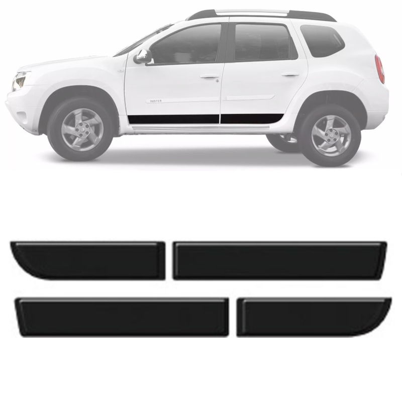 Friso Das Portas Duster 2012 A 2015 Preto Texturizado