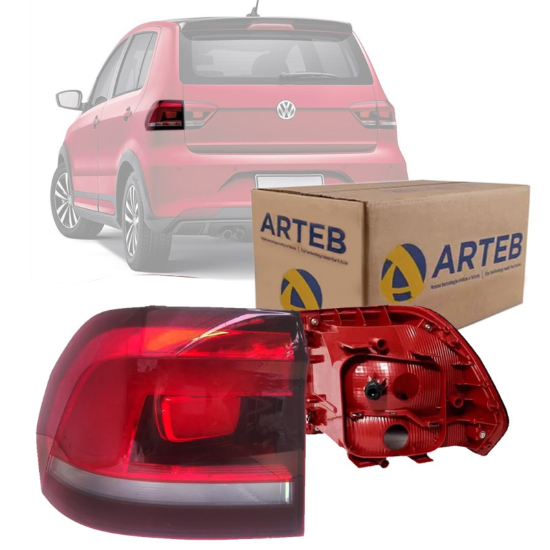 0460501 Lanterna Traseira Original Fox 2015 A 2022 Lado Esquerdo Canto Fume