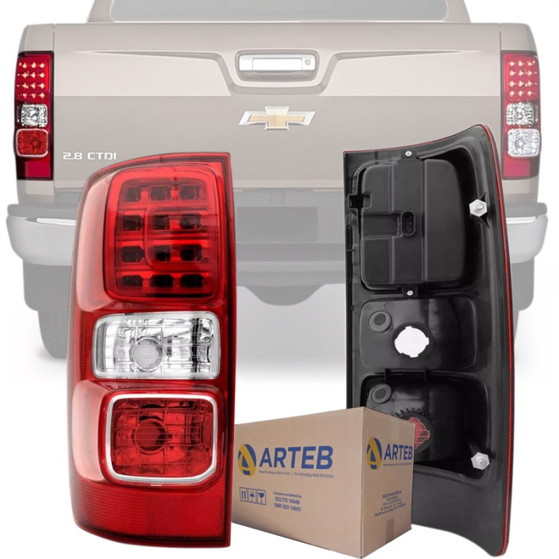 Lanterna Traseira Original S10 2013 A 2021 Lado Esquerdo Com Led E Luz Neblina