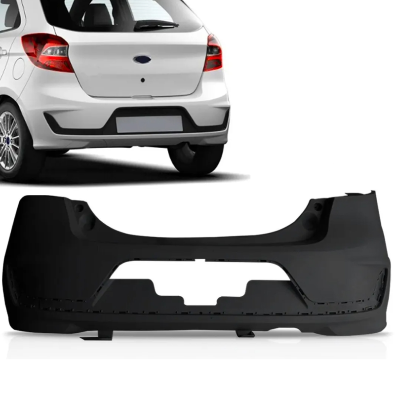 Parachoque Traseiro Ka Hatch 2019 A 2022 Sem Furo Sensor (r30676) (c062248)
