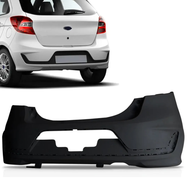 Parachoque Traseiro Ka Hatch 2019 A 2022 Sem Furo Sensor (r30676) (c062248)