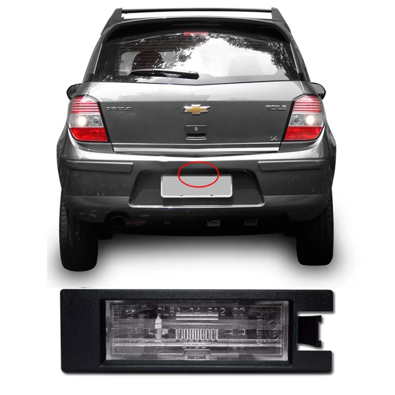 Lanterna De Placa Agile Cobalt Meriva Montana Spin Com Soquete