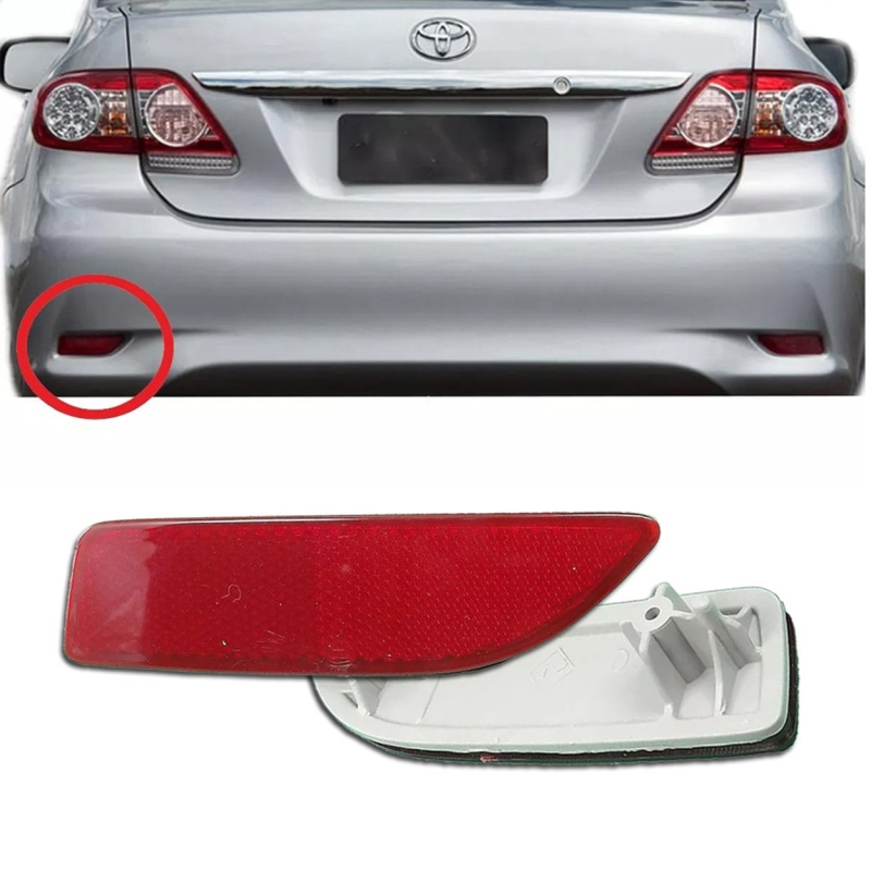 Olho De Gato Refletor Do Parachoque Traseiro Corolla 2012 A 2014 Lado Esquerdo