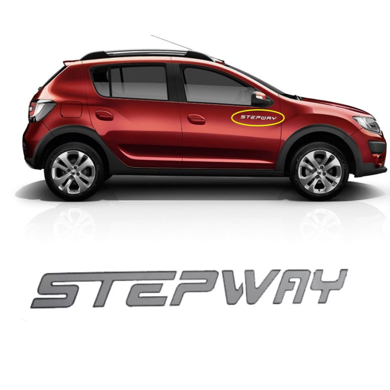 Emblema Stepway Lateral Porta Sandero 2015 A 2018